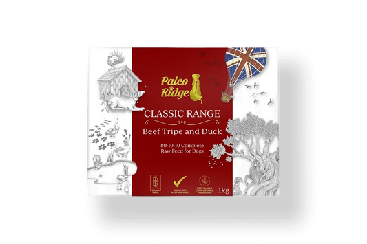 Paleo Ridge Classic Beef Tripe and Duck 80/10/10 1KG