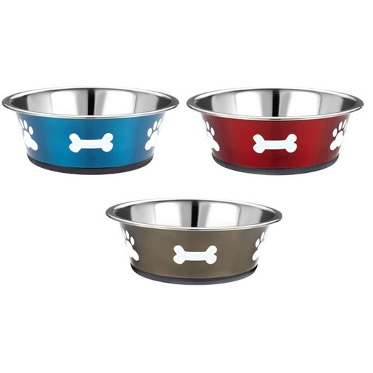 Classic Non-Slip Stainless Steel Posh Paws Dish 250 mm