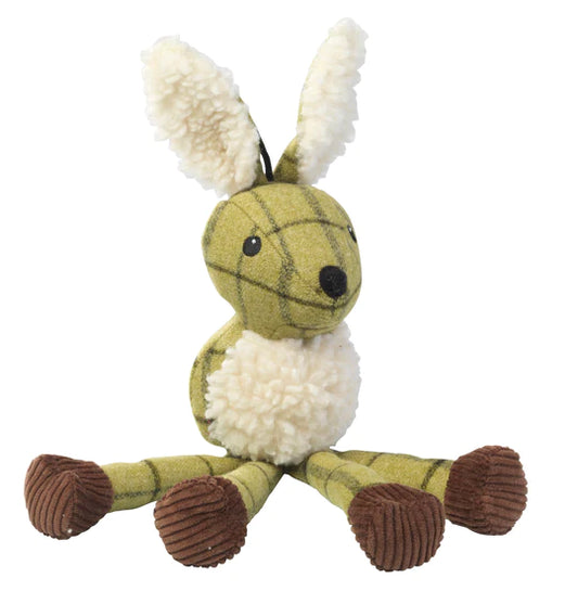 House of Paws Green Tweed Plush Long Legs Hare