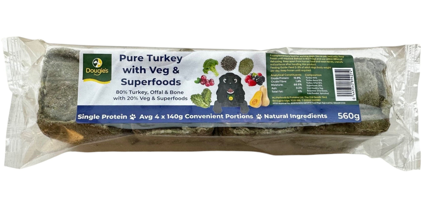 Dougie's Pure Turkey with Superfood 60/10/10/20 560g