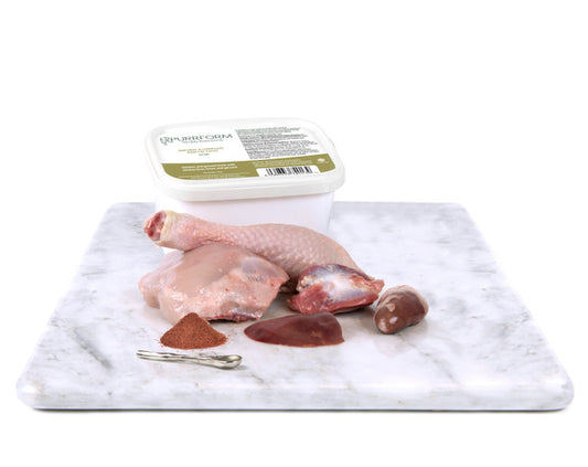 Purrform Tubs 450g KITTEN Chicken with Ground Bone, Liver, Heart and Gizzard