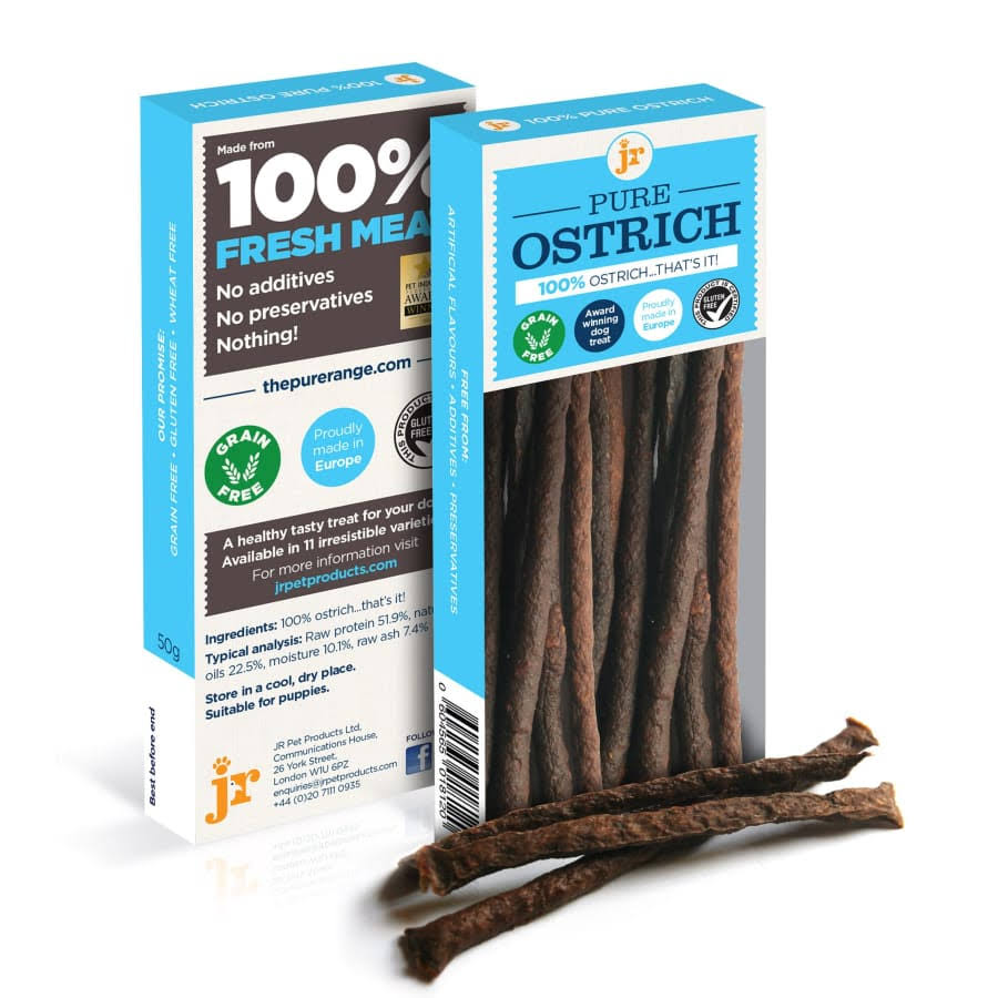 JR Pet Pure Ostrich Strips 50g