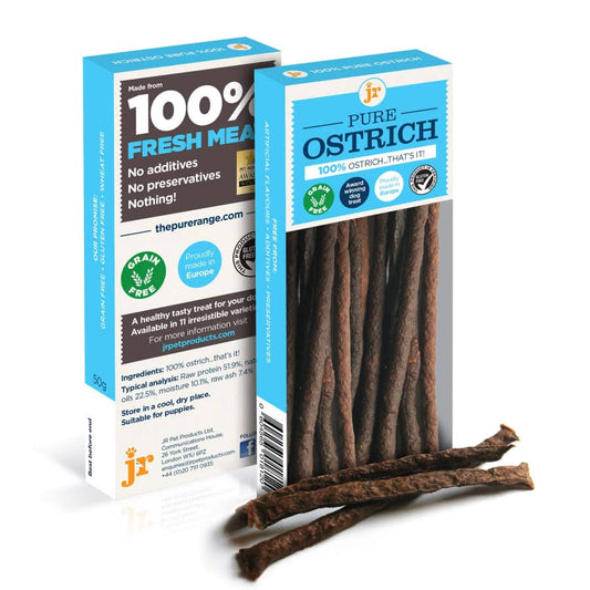 JR Pet Pure Ostrich Strips 50g