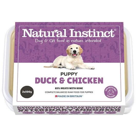 Natural Instinct Puppy, Duck and Chicken 2 x 500g